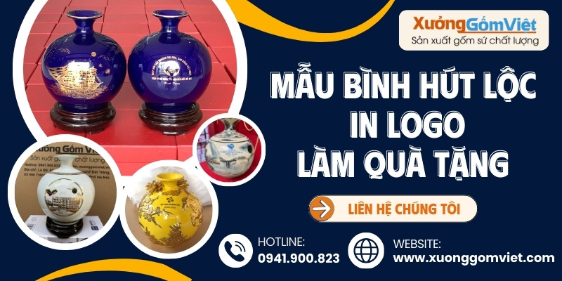 Mẫu bình hút lộc in logo làm quà tặng doanh nghiệp