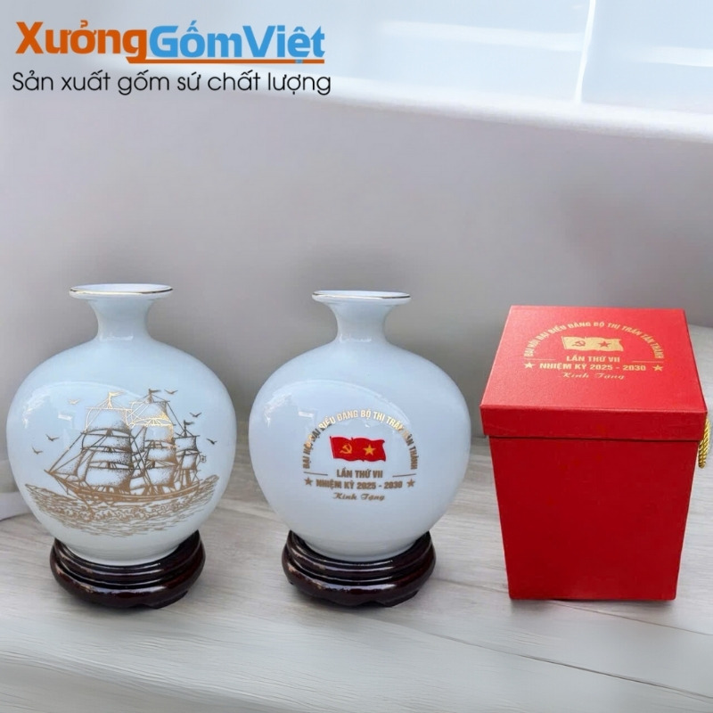 Bình hút lộc đại hội Đảng in logo